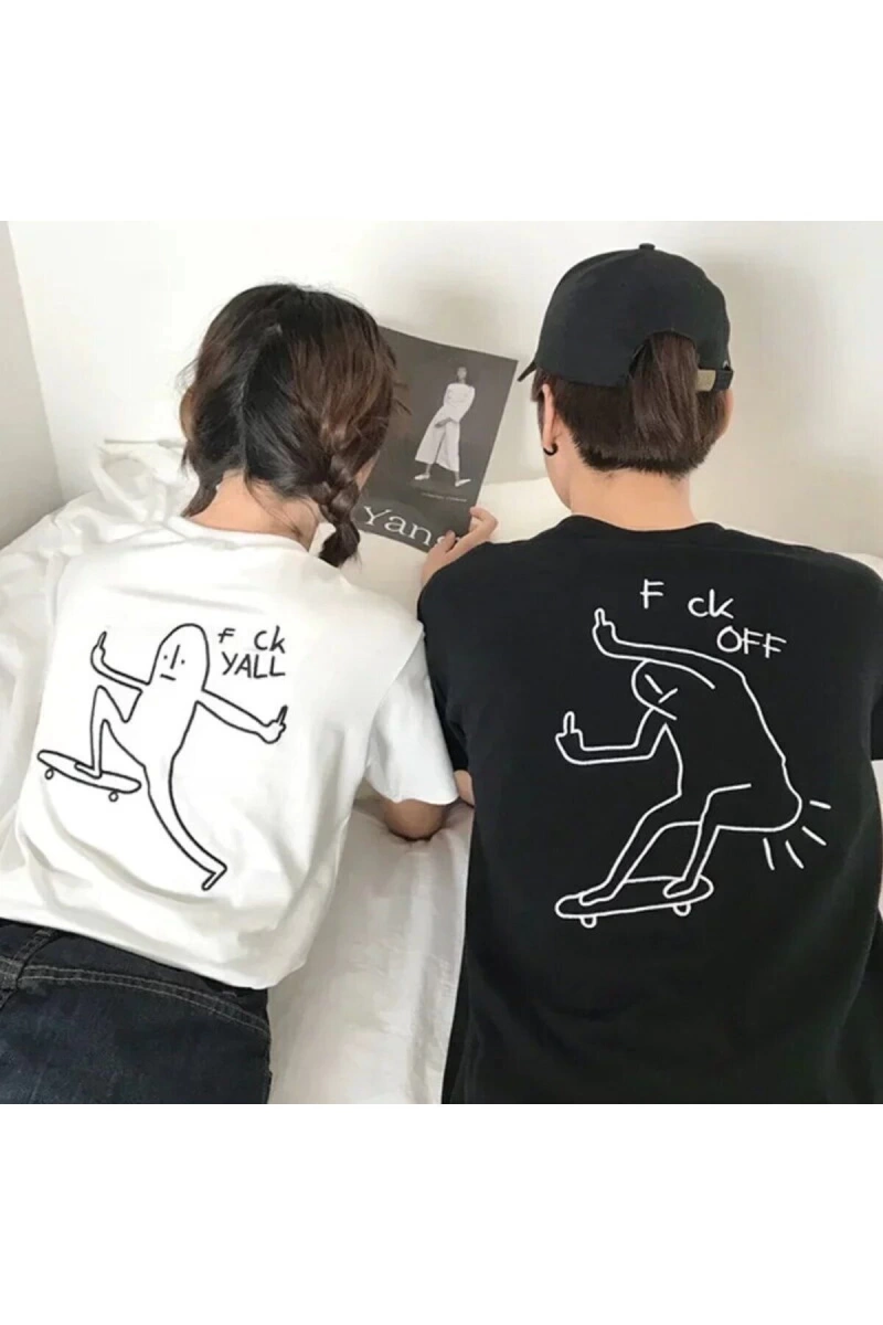 2 Adet Tir Harajuku Style Çift Sevgili Kombinleri Couple Clothing Yeni Sezon