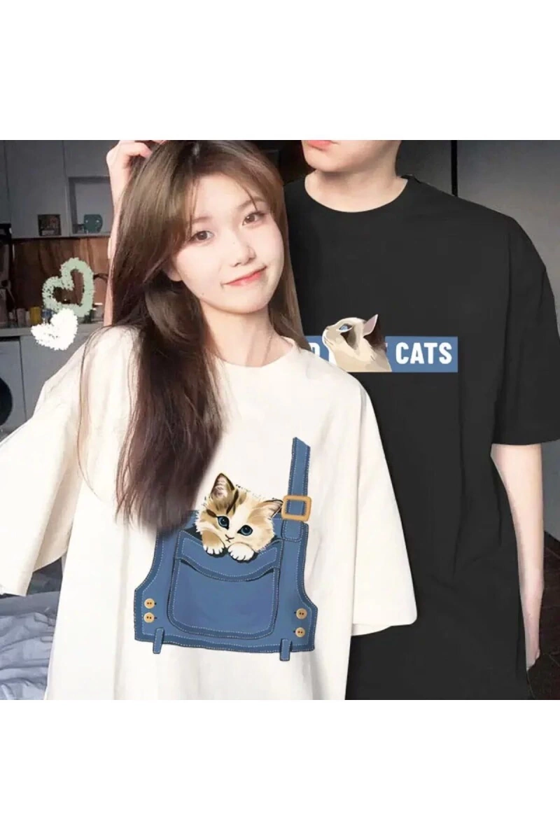 2 Adet Tir Harajuku Style Çift Sevgili Kombinleri Couple Clothing Yeni Sezon
