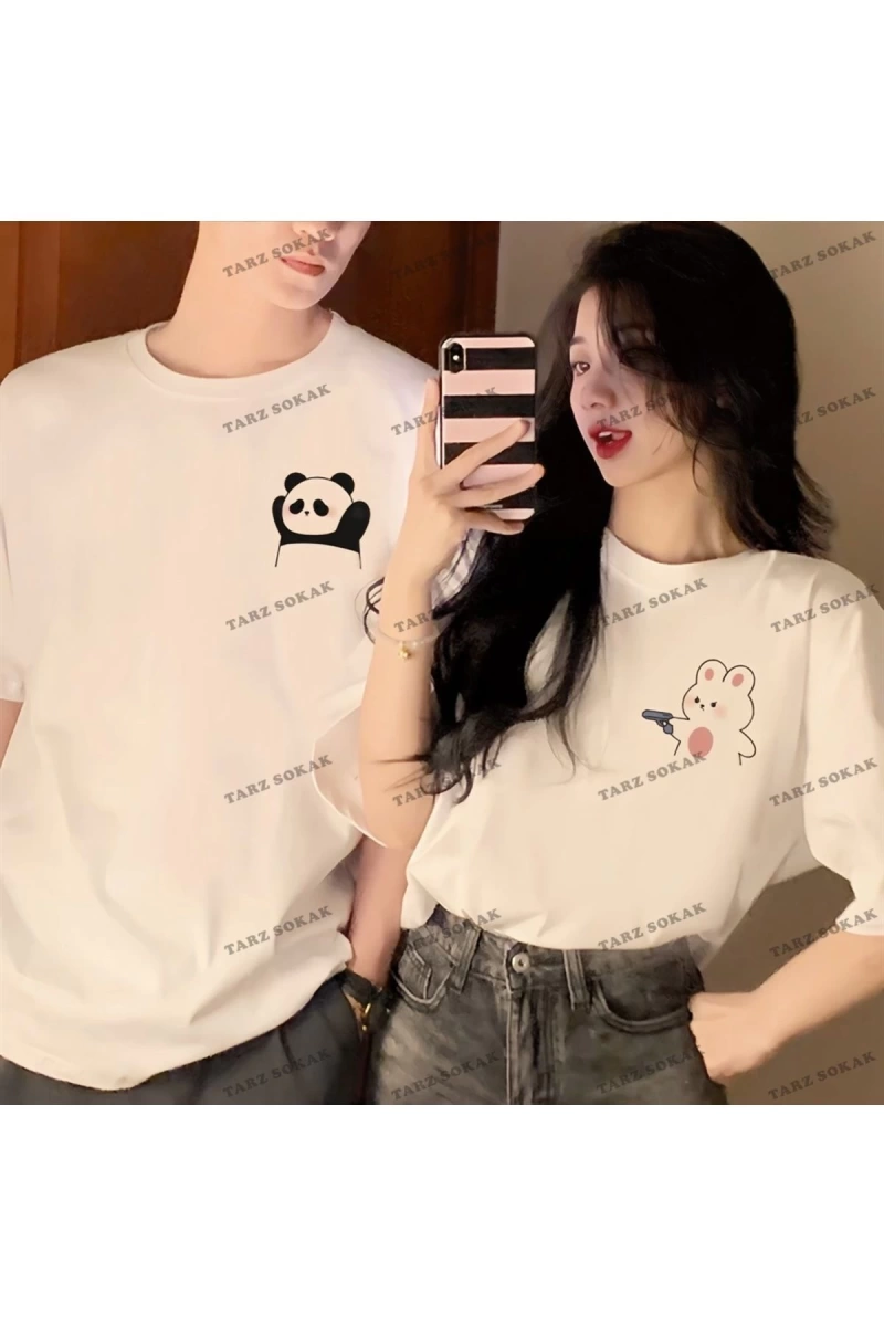 2 Adet Tir Harajuku Style Çift Sevgili Kombinleri Couple Clothing Yeni Sezon