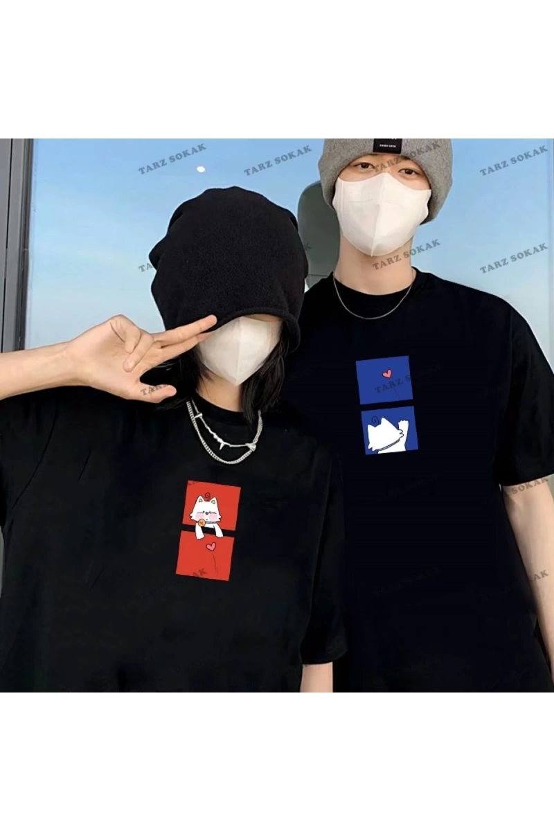 2 Adet Tir Harajuku Style Çift Sevgili Kombinleri Couple Clothing Yeni Sezon