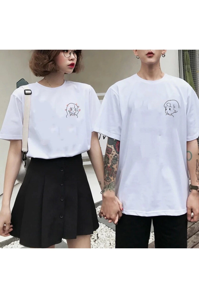 2 Adet Tir Harajuku Style Çift Sevgili Kombinleri Couple Clothing Yeni Sezon
