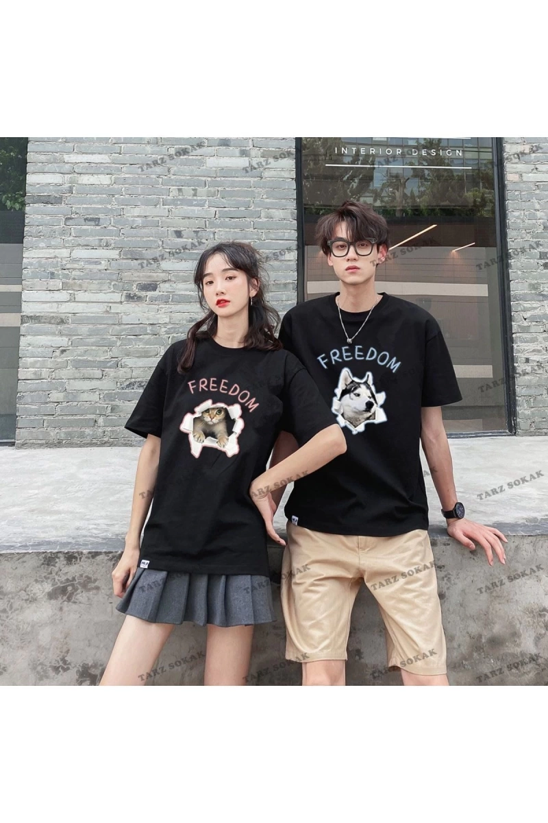 2 Adet Tir Harajuku Style Çift Sevgili Kombinleri Couple Clothing Yeni Sezon