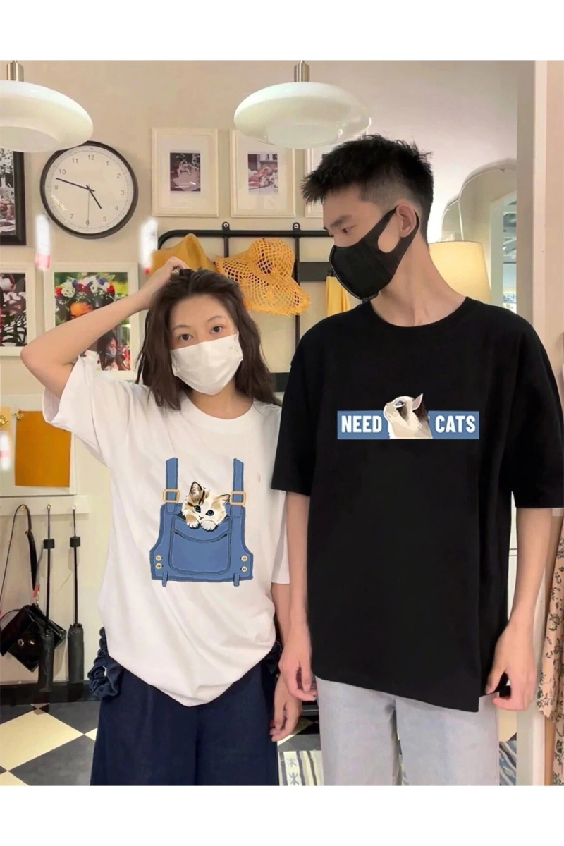 2 Adet Tir Harajuku Style Çift Sevgili Kombinleri Couple Clothing Yeni Sezon