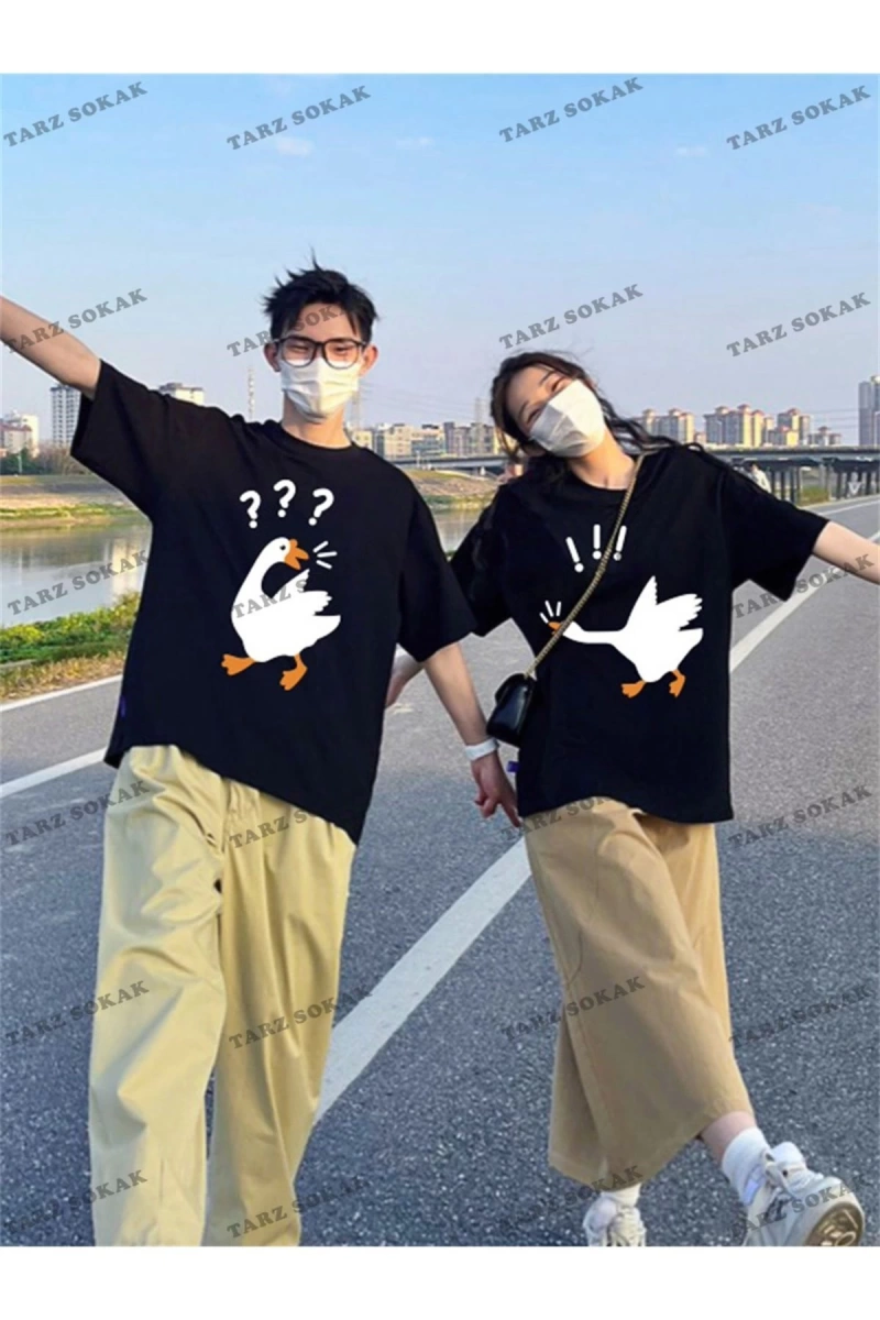 2 Adet Tir Harajuku Style Çift Sevgili Kombinleri Couple Clothing Yeni Sezon