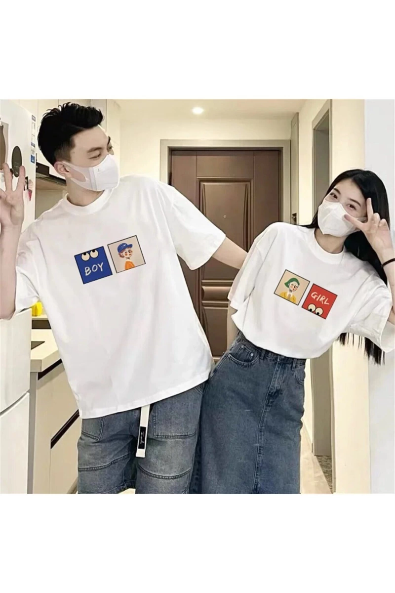 2 Adet Tir Harajuku Style Çift Sevgili Kombinleri Couple Clothing Yeni Sezon