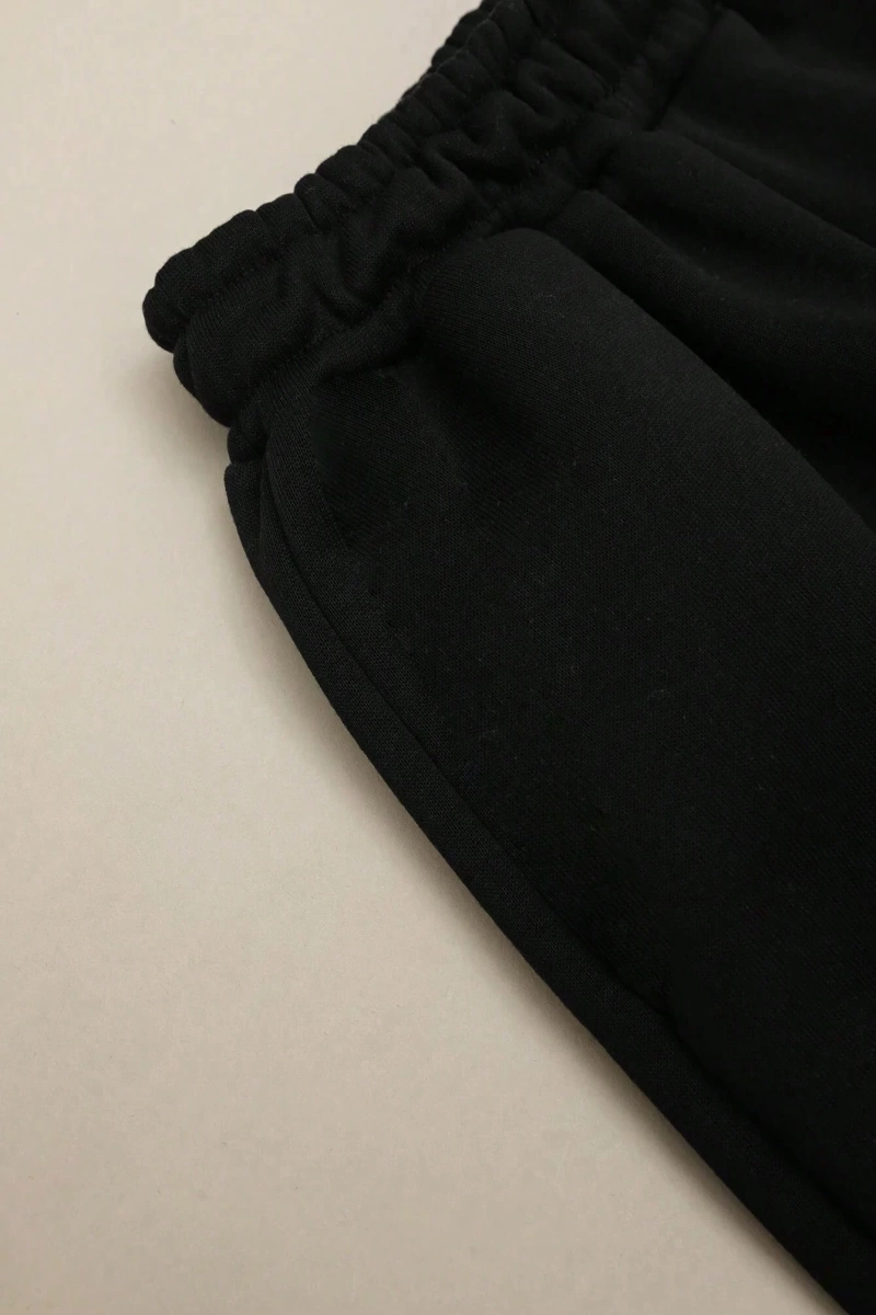 2li Büyük Beden Kadın Günlük New York Harf Baskılı Sweatshirt Ve Eşofman Altı Takımı,