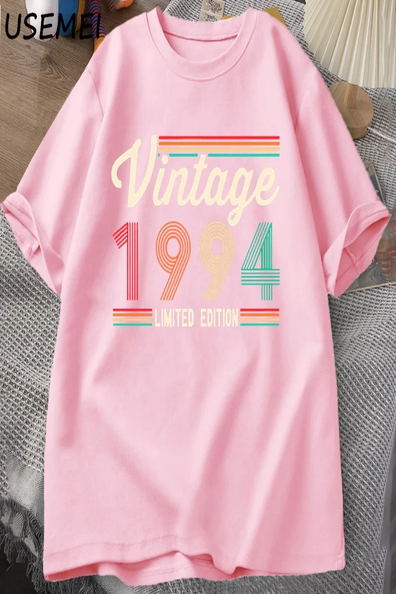 30 yaşındaki hediyeler T-shirt erkekler pamuk kısa kollu Tshirt doğan 1994 Vintage 30th doğum 2978