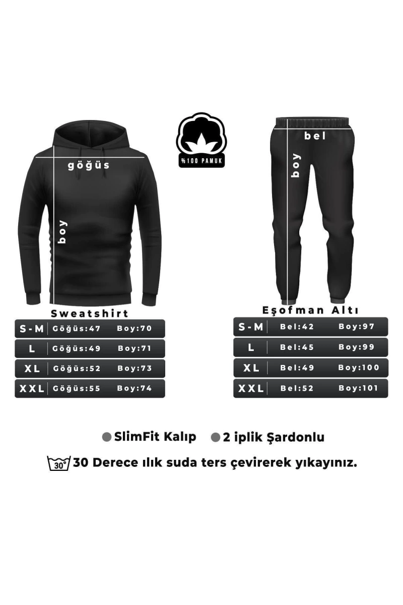 Unisex Tokoyaki Baskılı Eşofman Takımı Kp-grı-takayokı-esh-grı