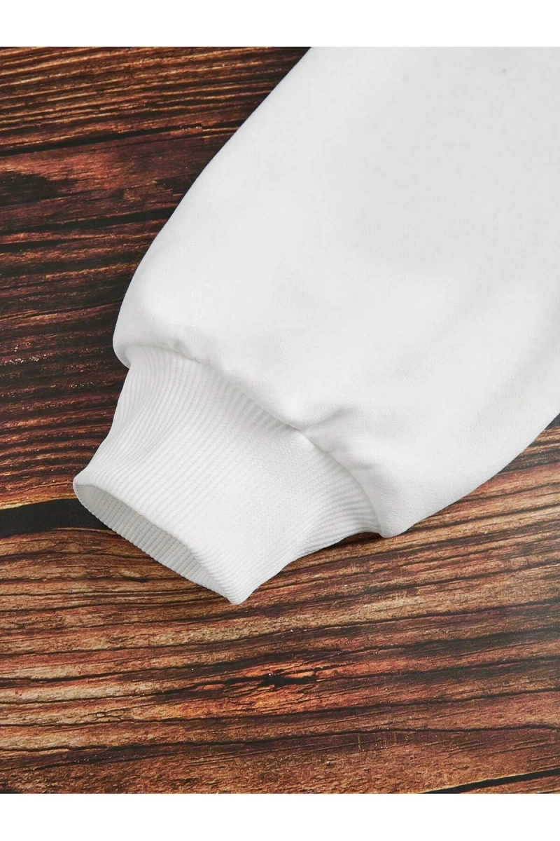 Sloganlı Grafikli Düşük Sweat