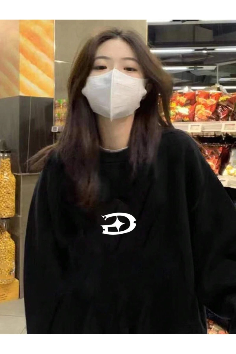 Geo Grafik Düşük Sweat