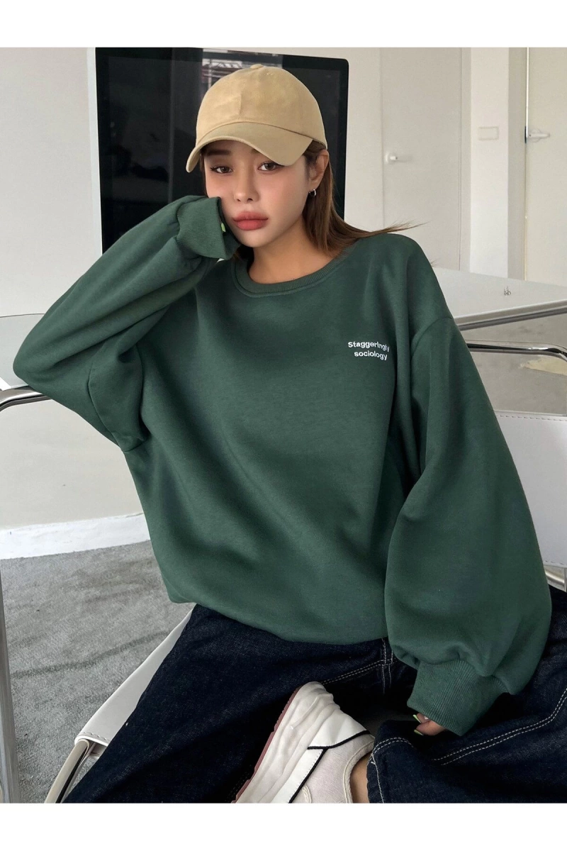 Harfli Nakışlı Termal Sweat