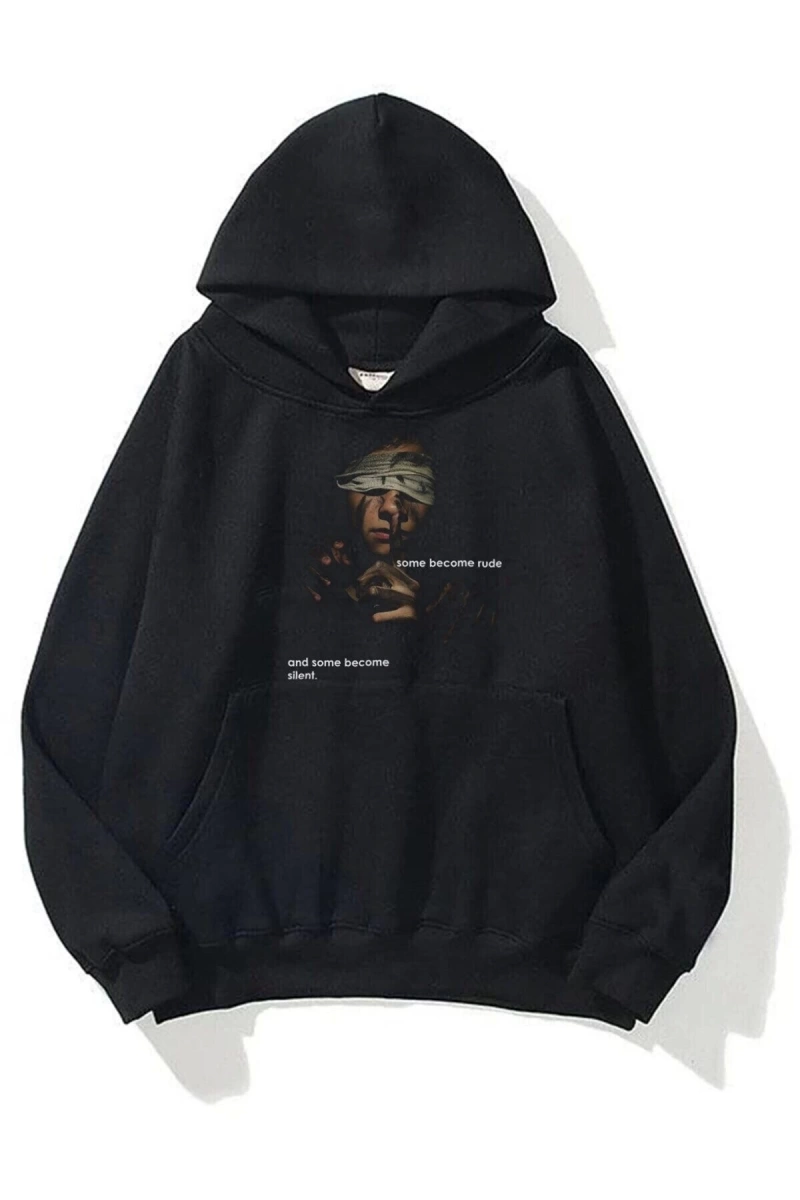 Unisex Silent Sweatshirt Siyah Trndz1400