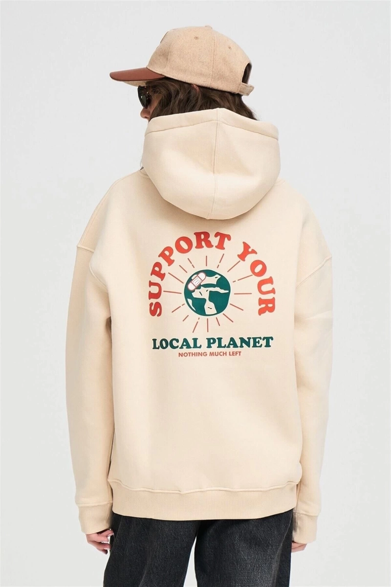 Unisex Support Your Planet Sweatshirt Taş Trndz1333