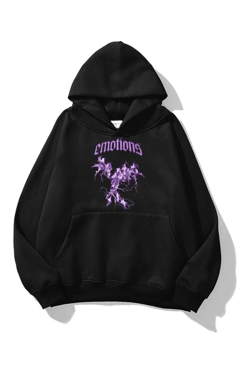 Unisex Emotions Sweatshirt Siyah Trndz1809