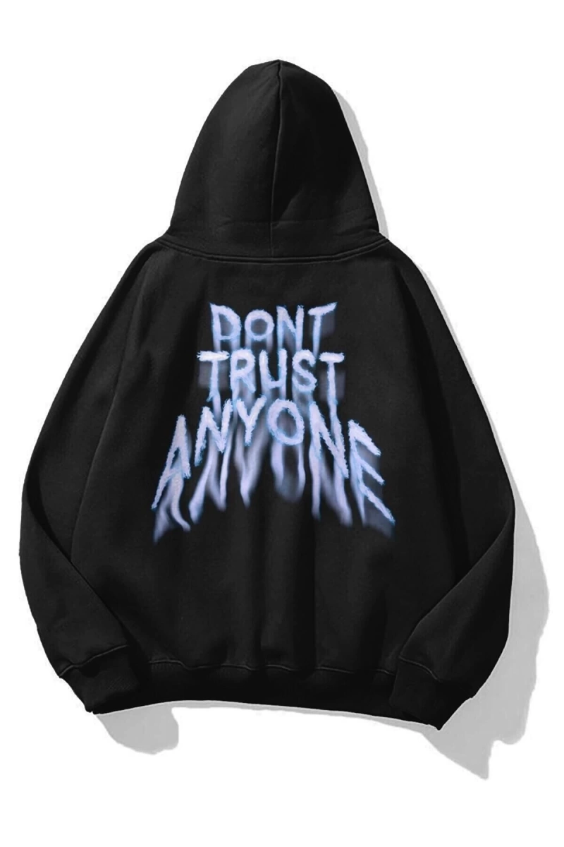 Unisex Dont Trust Anyone Sweatshirt Siyah Trndz1808