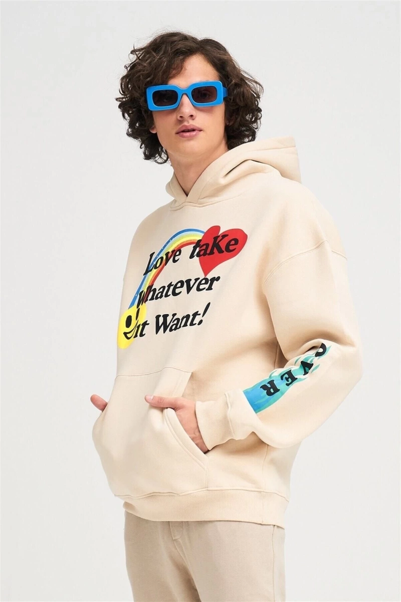 Unisex Love Take Whatever Sweatshirt Taş Trndz1329