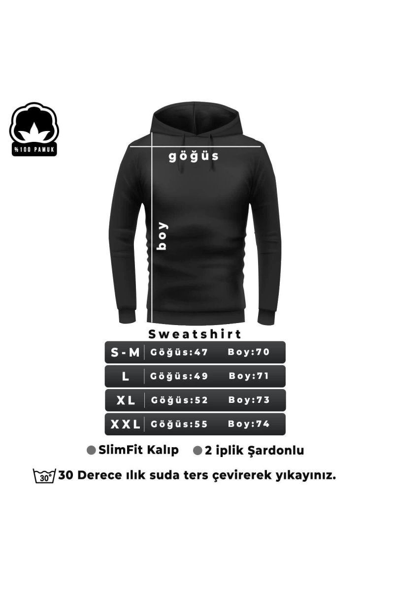 Unisex New Jersey Baskılı Sweatshirt KP-Siyah-NewJersey