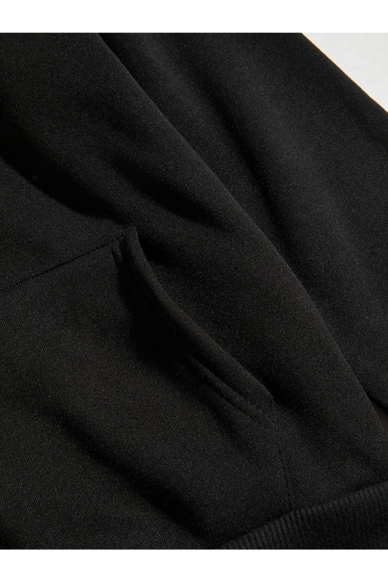 Erkek Siyah Şaşı Adam Baskılı Oversize Kapüşonlu Sweatshirt Benisengiydirşaşıad