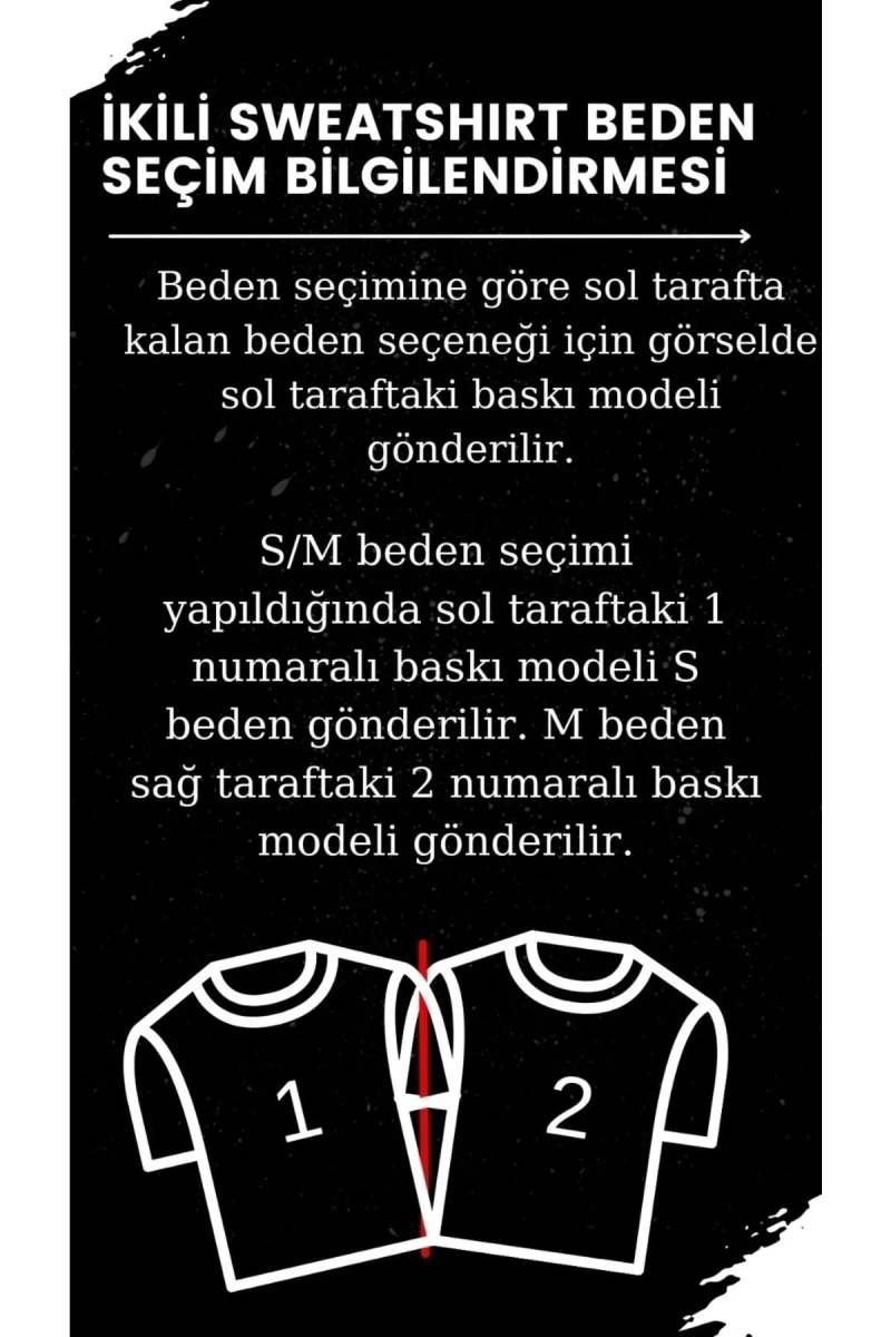 Siyah Unisex Ikili Ateş Ve Su Baskılı Oversize Kapşonlu Sweatshirt Hoodie Tw-tomjerrybas