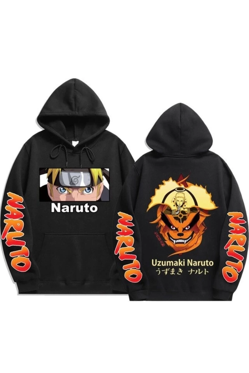 Unisex Naruto Sasuke Kapüşonlu Hoodie Md568 13836