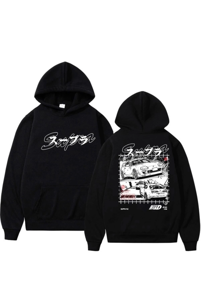 Anime Ilk D Hoodies Mazda Rx7 Baskılı Hoodie Mod46 17279