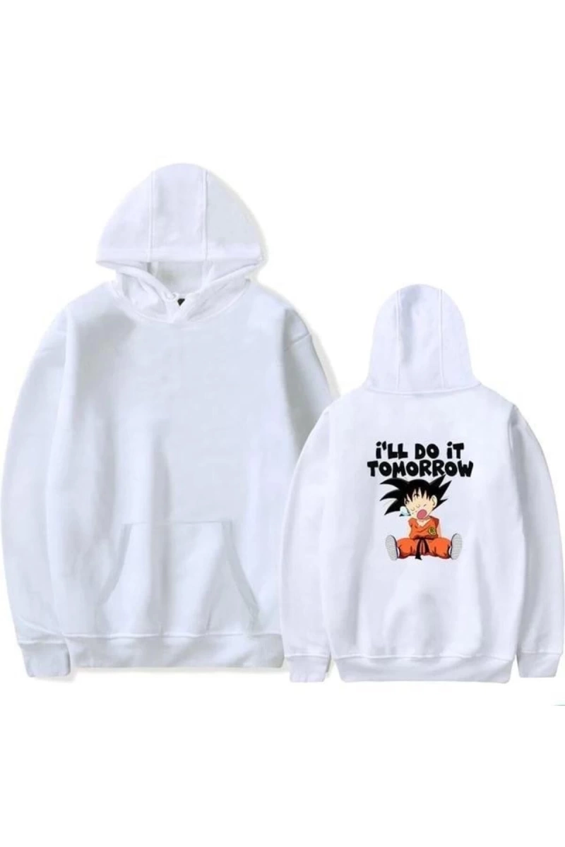 Dragon Ballz Beyaz Unisex Kapşonlu 13947