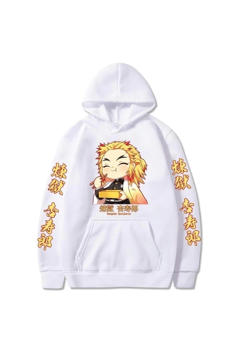 Rengoku Demon Slayer Kapüşonlu Hoodie 12099