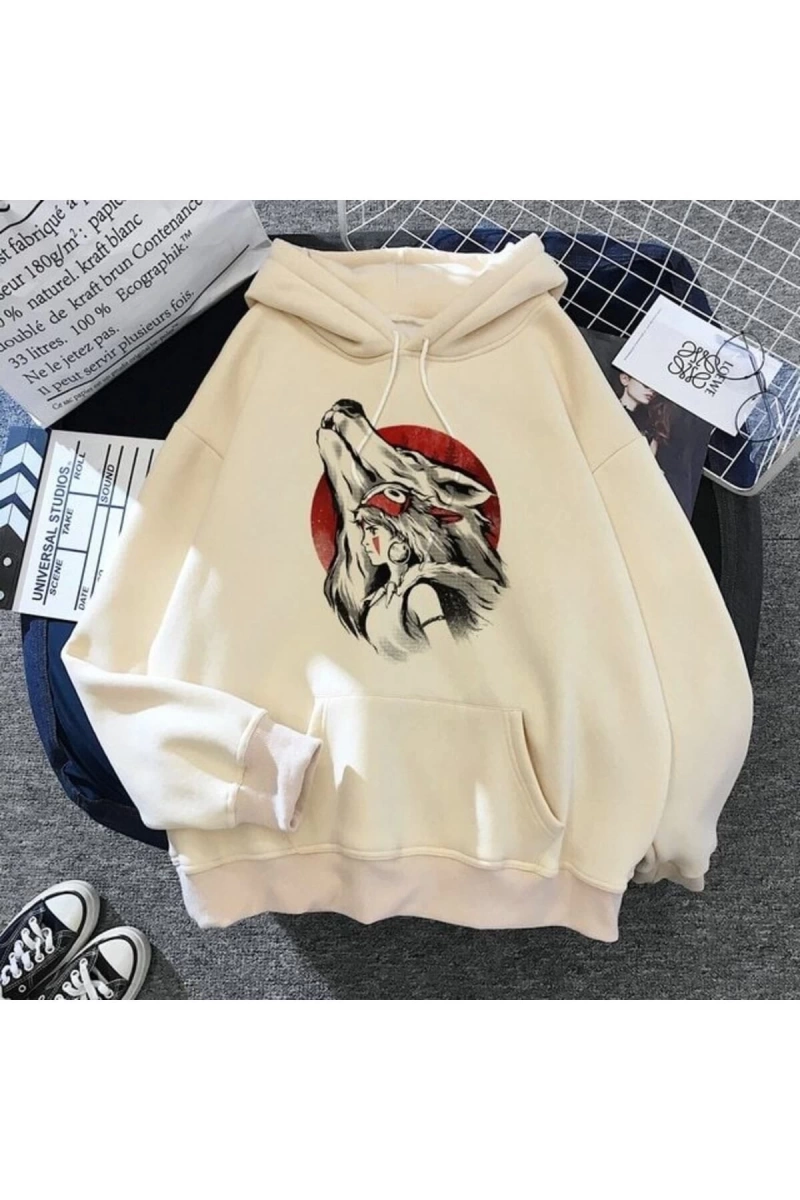 Totoro Kapüşonlu Ghibli Kawaii Hoodie80 14841