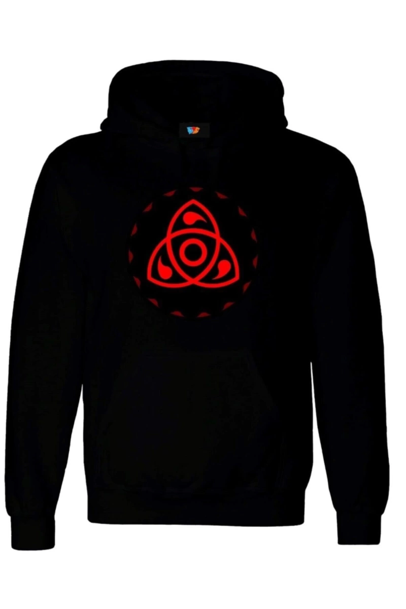 Anime Sharingah Sasuke Uchiha Clan Naruto Siyah Sweatshirt Hodiboy Model 228 TYC00236731