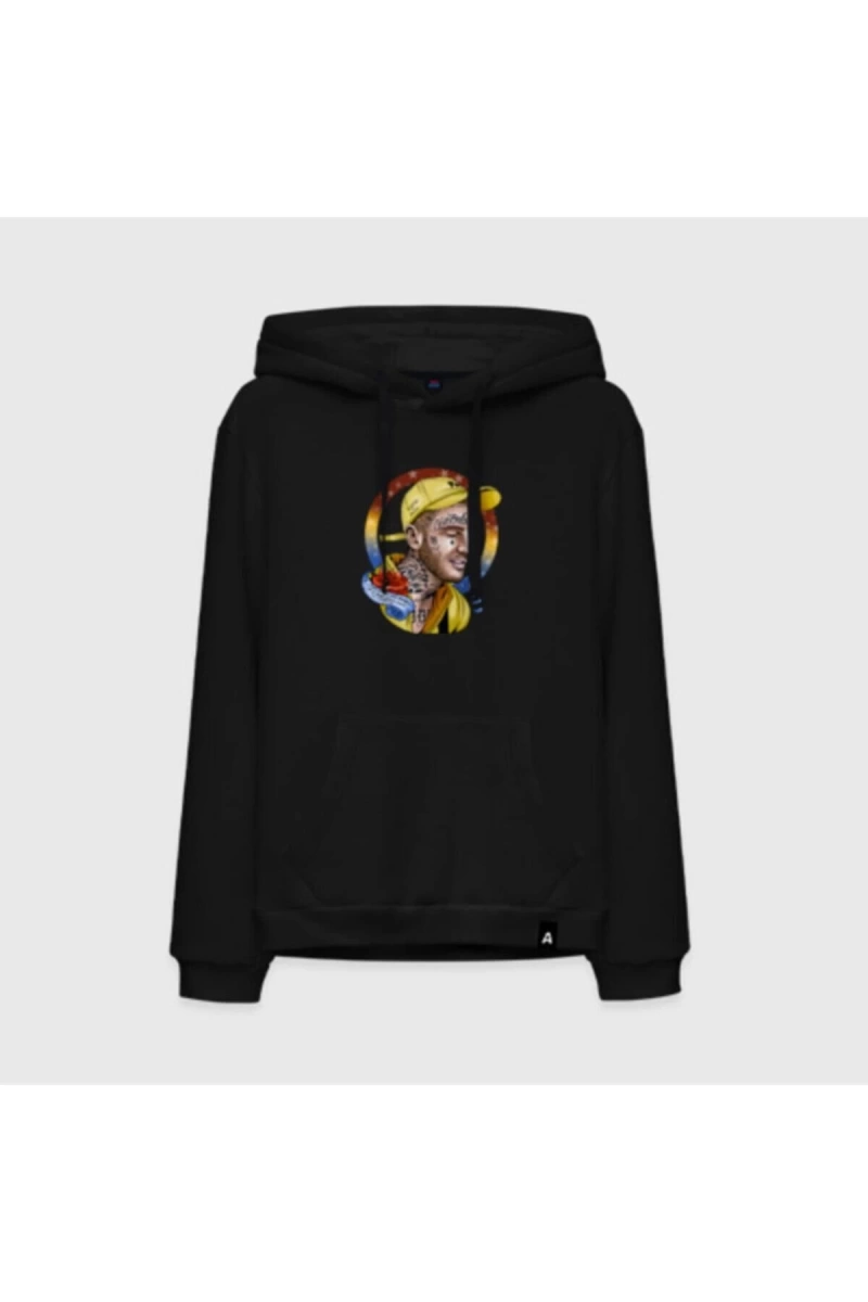 DIGERUI Lil Peep Desen Baskılı Kapşonlu Hoodie 04500