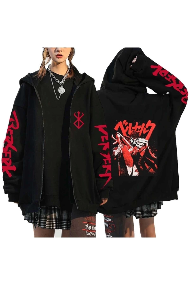 Berserk Fermuarlı Hoodie Mod45 14630