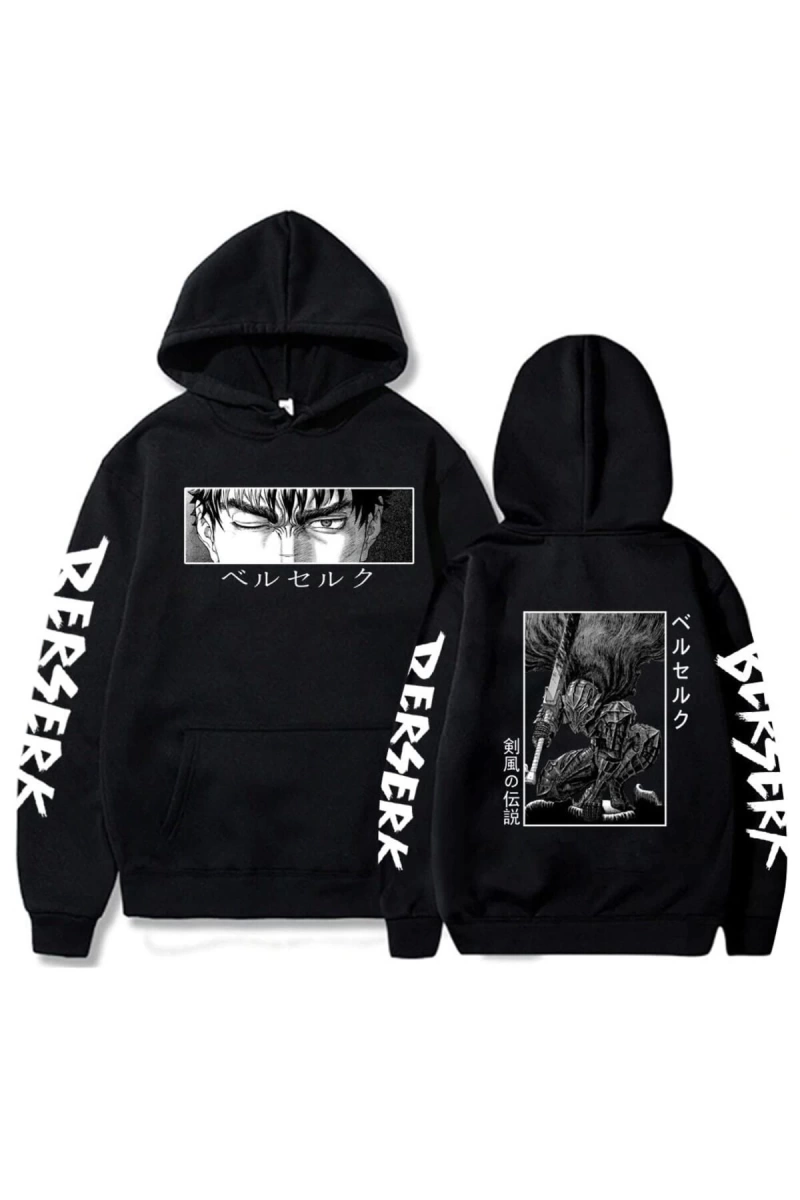 Berserk Fermuarlı Kapşonlu Hoodie Mod468 14943