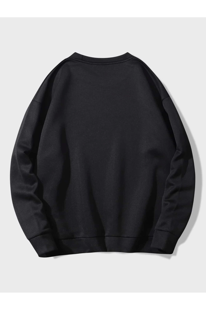 Unisex Kadın/Erkek Slogan Grafikli Sweat