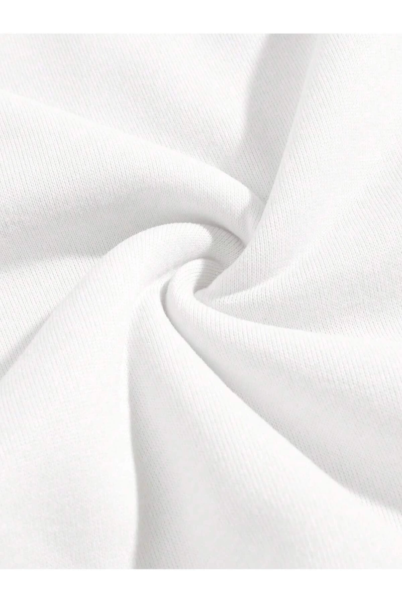 Unisex Kadın/Erkek Dağ ve Güneş Desenli Damla Omuz Sweatshirt