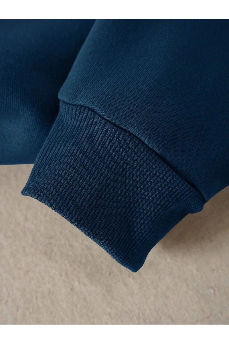 Unisex Kadın/Erkek Kalp ve Kelebek Baskılı Sweat