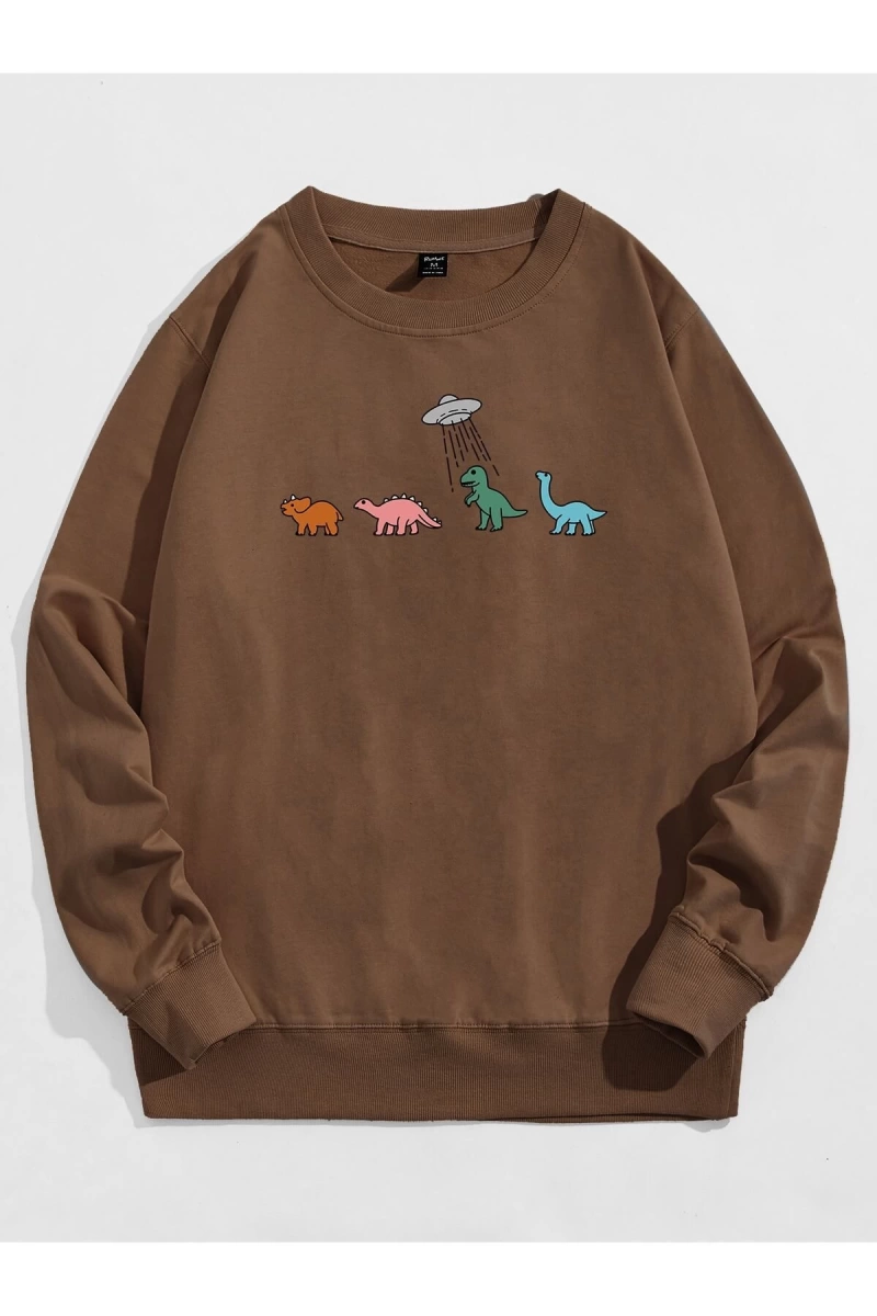 Unisex Kadın/Erkek Harajuka Sokakt Yazılı Grafik Sweat
