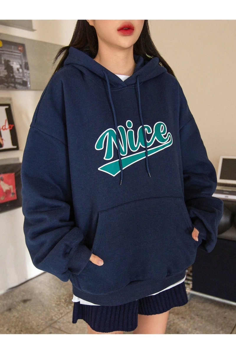 Unisex Kadın/Erkek Harajuka Sokakt Yazılı Grafik Sweat