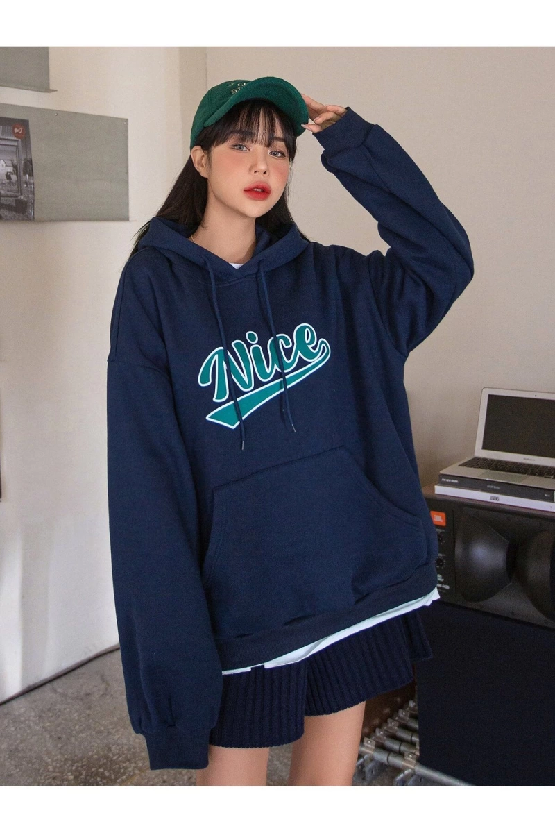 Unisex Kadın/Erkek Harajuka Sokakt Yazılı Grafik Sweat