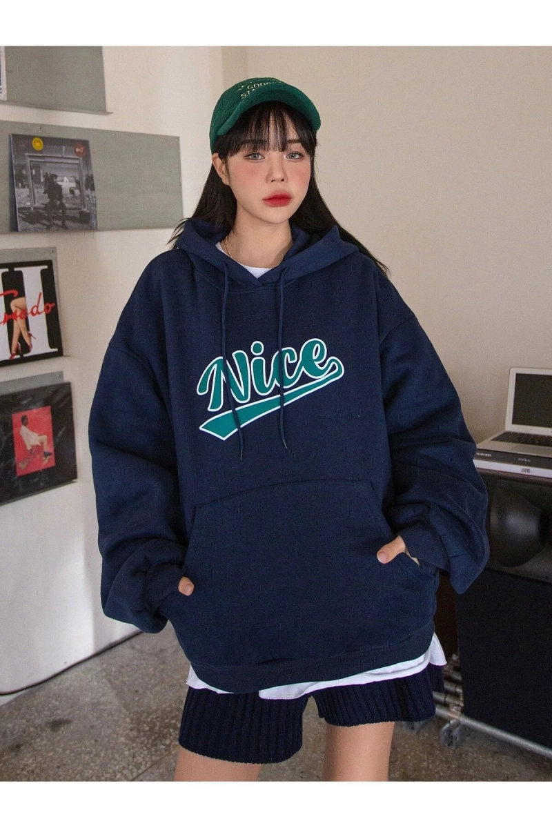 Unisex Kadın/Erkek Harajuka Sokakt Yazılı Grafik Sweat