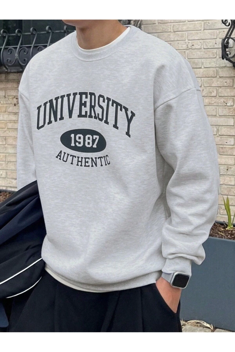 Unisex Kadın/Erkek Harajuka Sokakt Yazılı Grafik Sweat
