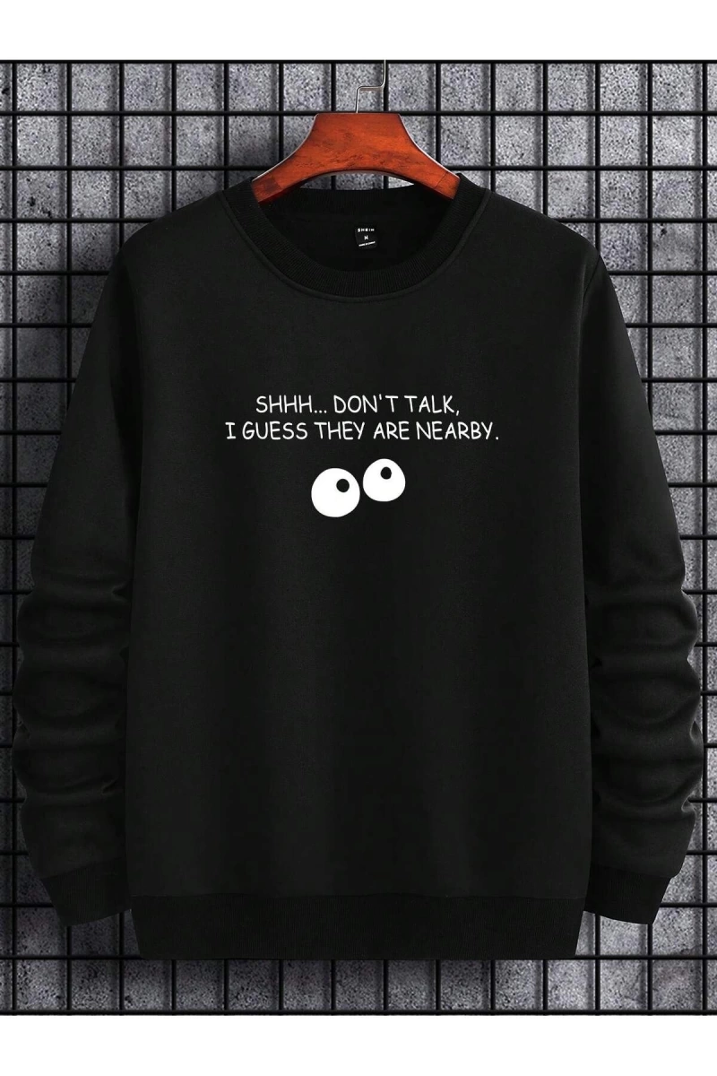 Unisex Kadın/Erkek Harajuka Sokakt Yazılı Grafik Sweat