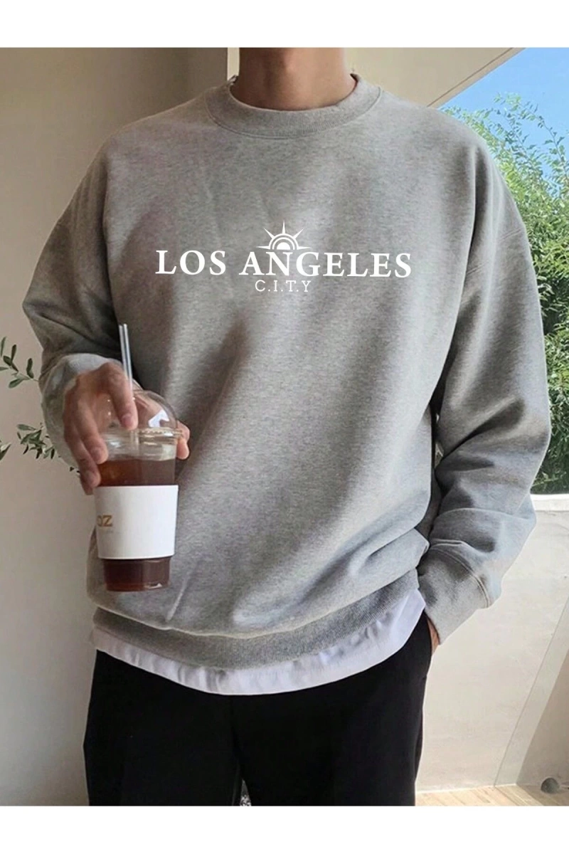 Unisex Kadın/Erkek Harajuka Sokakt Yazılı Grafik Sweat