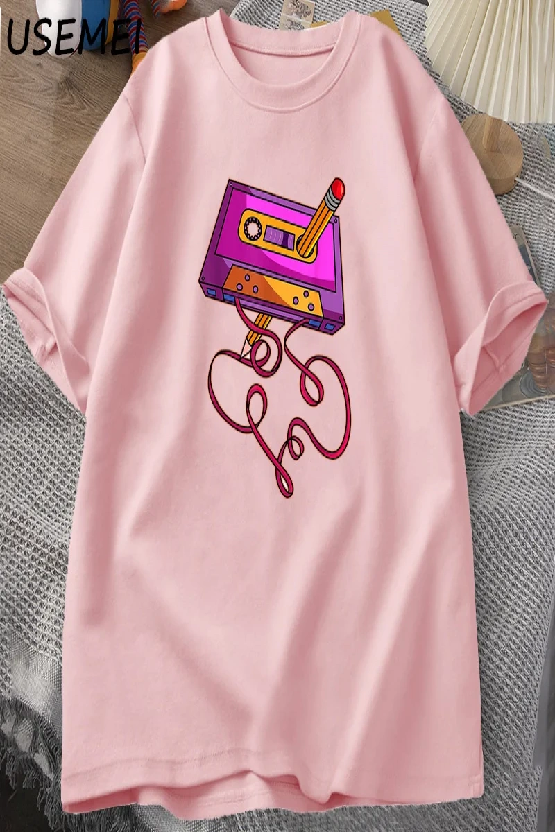 80s kaset bant kalem baskılı t-shirt 1980s Retro Vintage gerileme müzik T Shirt erkek giyim b 3069