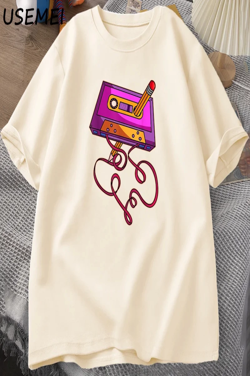80s kaset bant kalem baskılı t-shirt 1980s Retro Vintage gerileme müzik T Shirt erkek giyim b 3069