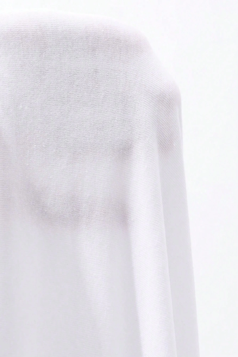 Adrift DAZY Kadın Düz Renk Yuvarlak Yaka Bol Kesim Uzun Kısa Kollu Tişört Yaz