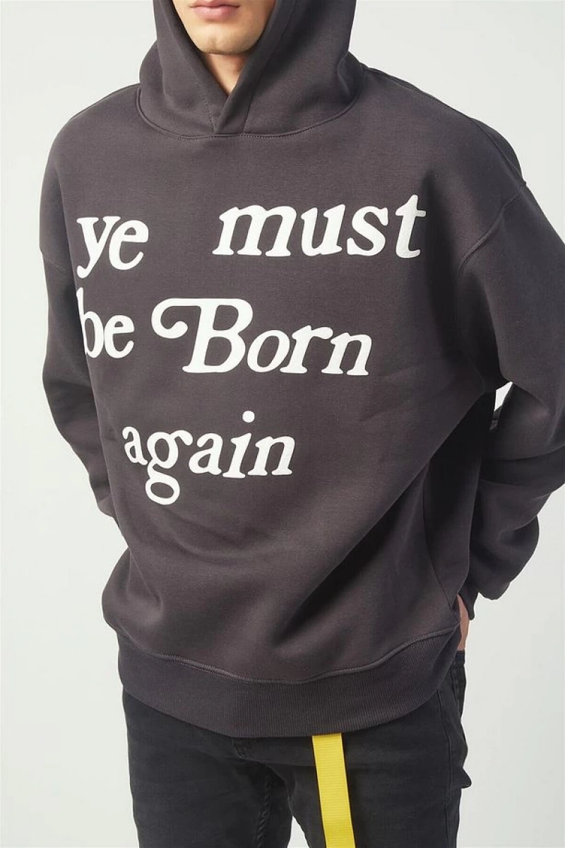 Again Oversıze Sweatshirt Hoodie Koyugrı Gri