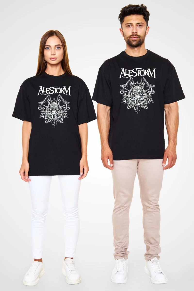 Alestorm Siyah Unisex Oversize Tişört T-shirt