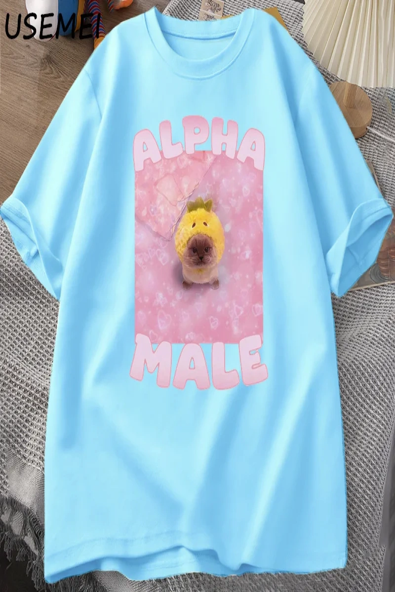 Alfa erkek komik kedi Meme T-shirt kadın ve erkekler Goofy Shirt Terkek % tasarımcı k 3061