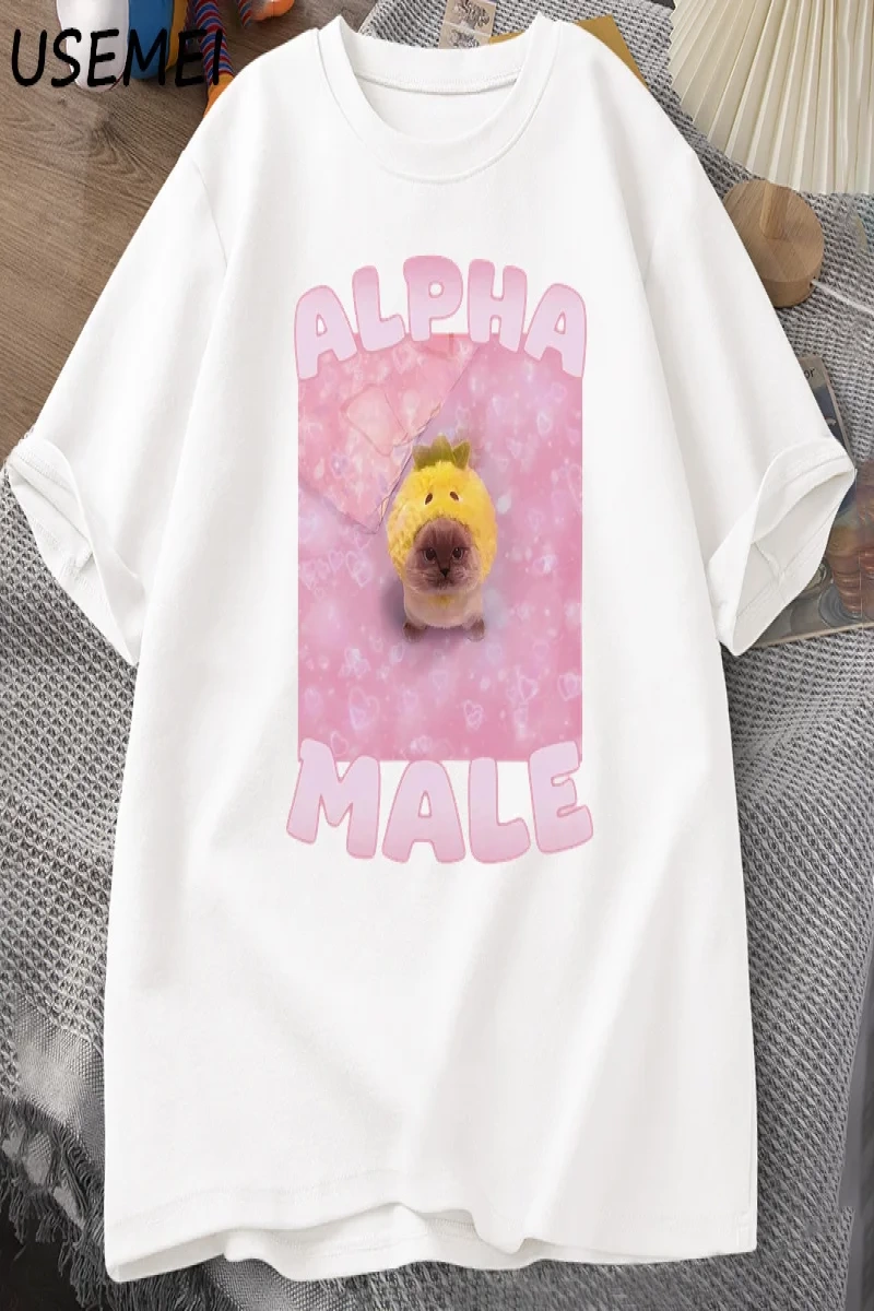 Alfa erkek komik kedi Meme T-shirt kadın ve erkekler Goofy Shirt Terkek % tasarımcı k 3061