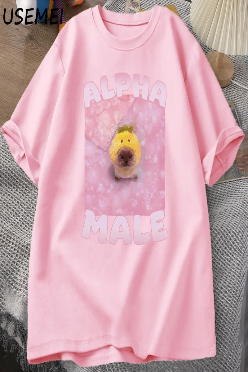 Alfa erkek komik kedi Meme T-shirt kadın ve erkekler Goofy Shirt Terkek % tasarımcı k 3061